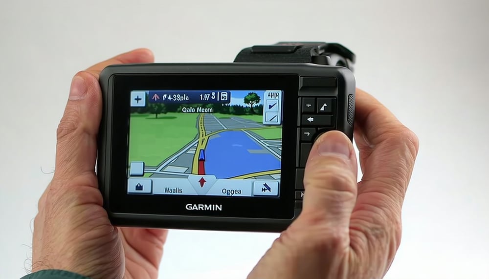 Garmin GPS device being updated