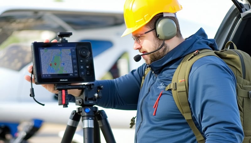 Technical support team assisting with GPS updates