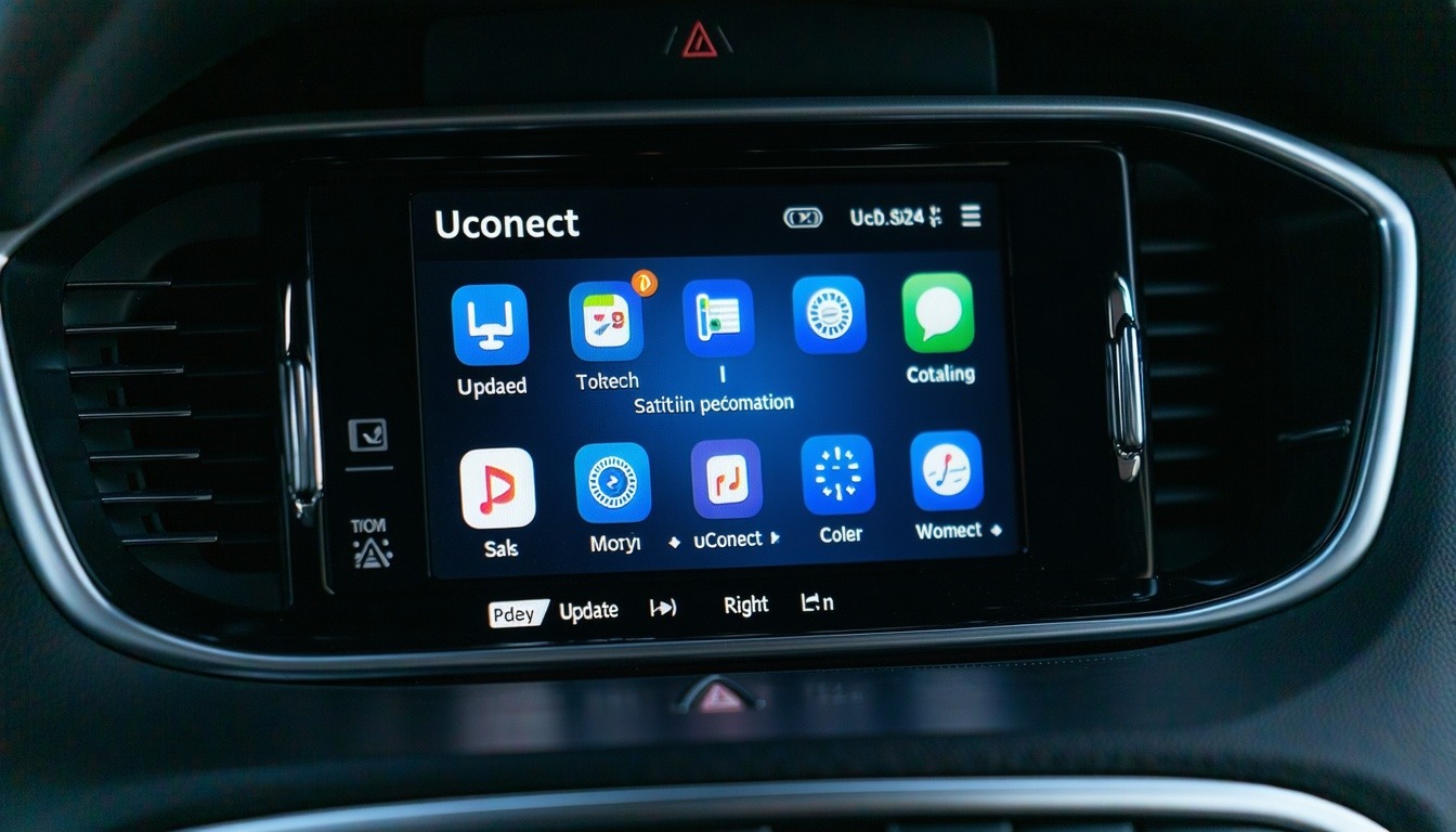 A close-up of a car dashboard displaying the Uconn